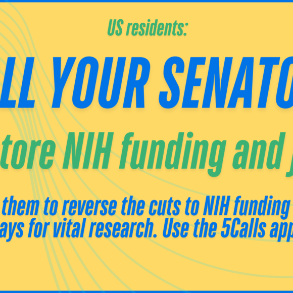 Call your senators about restoring NIH jobs & funding!